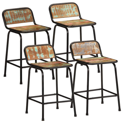 Bar Stools 4 pcs 46x35.5x70 cm Solid Wood Reclaimed 4013537