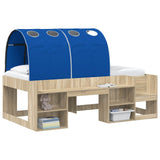 Bed Tunnel 2 pcs Blue 211 x 67.5 x 2 cm Polyester 893710