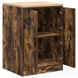 Garage Storage Cabinet Smoked Oak 60x51x85 cm Solid Wood Pine 860575