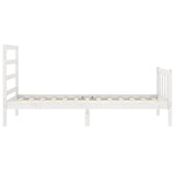 Bed Frame without Mattress White 90x200 cm Solid Wood Pine 3191892