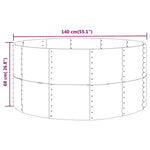 Garden Raised Bed Anthracite 140x140x68 cm Galvanised Steel 319091