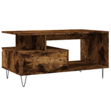 Coffee Table Smoked Oak 90x49x45 cm Engineered Wood 831025