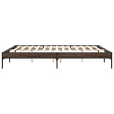 ZNTS Bed Frame Brown Oak 180x200 cm Super King Engineered Wood and Metal 845005