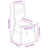 Dining Chairs 2 pcs Light Brown 43 x 54 x 89 cm 42020438