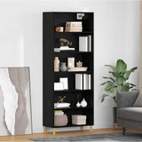 Highboard Black Oak 69.5 x 32.5 x 180 cm Engineered Wood 3416080