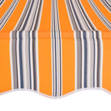 43230 Manual Retractable Awning 400 cm Yellow and Blue Stripes