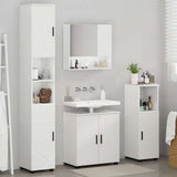 Bathroom Furniture Set Wall-mounted 4 pcs High Gloss White 3392967