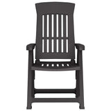 Garden Reclining Chair Set of 2 Anthracite Polypropylene 364712