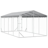 Outdoor Dog Kennel with Roof Silver 3x6x2.5 m Galvanised Steel 3190488