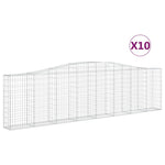Arched Gabion Baskets 10 pcs 400x30x100/120 cm Galvanised Iron 3145834
