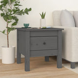 ZNTS Side Tables 2 pcs Grey 40x40x39 cm Solid Wood Pine 813789