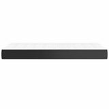 Pocket Spring Bed Mattress Black 100x203x20 cm Faux Leather 347865