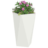 Planter 2 pcs White 40 x 40 x 75 cm Steel 883783