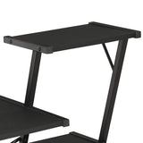 20288 Desk with Shelf Black 116x50x93 cm