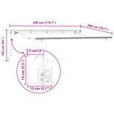 Retractable Awning Yellow 300 x 200 cm Fabric 3329502