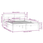 Bed Frame without Mattress Solid Wood 120x200 cm 810142