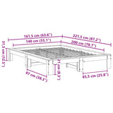 Bed Frame without Mattress 140x200 cm Solid Wood Pine 3308738