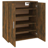 Shoe Cabinet Smoked Oak 60x35x70 cm Engineered Wood 816008