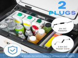 12V Car Refrigerator w/ LED Light & Foldable Handles, 25L Portable Compressor Cooler, Fridge Freezer T3398P349487