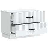 Bedside Cabinet White 62 x 34.5 x 44.5 cm Engineered Wood 895235