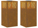 Solar LED Pathway Light 2 pcs Bronze Weathering Steel 879729