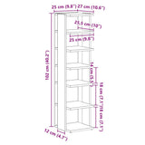 Shoe Cabinets 2 pcs Black Oak 25x27x102 cm Engineered Wood 862067