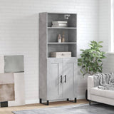 Highboard Concrete Grey 69.5x34x180 cm Engineered Wood 3189985