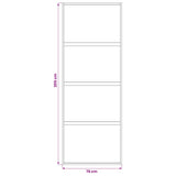 Sliding Door 76 x 205 cm Tempered Glass and Aluminium 42054105
