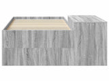 Kids'High Bed Frame with Desk Grey Sonoma 98.5 x 200 cm 3422664