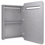 ZNTS LED Bathroom Mirror Cabinet Concrete Grey 60x11x80 cm 326502