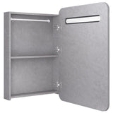 LED Bathroom Mirror Cabinet Concrete Grey 60x11x80 cm 326502