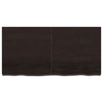 Bathroom Countertop Dark Brown 120x60x cm Treated Solid Wood 3156240