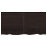 Bathroom Countertop Dark Brown 120x60x cm Treated Solid Wood 3156240