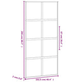 Sliding Door Black 102.5x205 cm Tempered Glass and Aluminium 155227