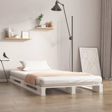 Pallet Bed without Mattress White 100x200 cm Solid Wood 821383