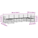 Outdoor Sofa Set 7 pcs White 3392204