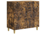 Sideboard Smoked Oak 66 x 34.5 x 90 cm Engineered Wood 895090