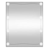 Wall Mirror with LED Lights 50x60 cm Glass Rectangle 3189155