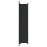 6-Panel Room Divider Black 300x200 cm Fabric 350193