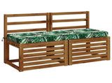 2-Piece Bench Cushions SOEST 2 pcs 100% Polyester Leaf Pattern 949707