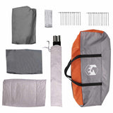 Tunnel Tent with Roof Grey and Orange 370 x 275 x 210 cm 42028679