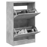 Shoe Cabinet Concrete Grey 60x34x96.5 cm Engineered Wood 839948