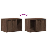 Cat Litter Box Enclosure Brown Oak 60x40x40 cm Engineered Wood 857730