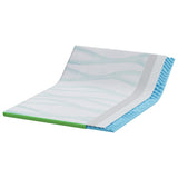 Mattress Topper White and Green 140 x 200 x 6 cm Jaquard Fabric 4106150