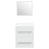 Sink Cabinet with Built-in Basin White Engineered Wood 3114163