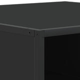 Coffee Table Black 80x80x30 cm Engineered Wood and Metal 848769