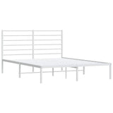 Metal Bed Frame without Mattress with Headboard White 140x200cm 352369