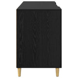 Desk with Shelf Black Oak 140 x 50 x 75 cm Engineered Wood 886236
