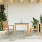 Stackable Garden Chairs 2 pcs 56.5x57.5x91 cm Solid Wood Teak 364404