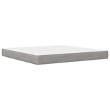 Bed Frame with Mattress Light Grey 180 x 200 cm Velvet 3415259